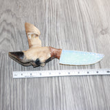 Deer Foot Handle Opalite Blade Ornamental Knife # 24267
