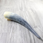 1 Raw Unfinished Cow Horn #1658   Natural Colored