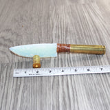 50 Cal Shell Casing Handle Opalite Blade Ornamental Knife #23467