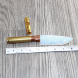 50 Cal Shell Casing Handle Opalite Blade Ornamental Knife #23467