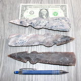3 Stone Ornamental Tomahawk Heads #367    Agate Jasper Ax Axe Hatchet