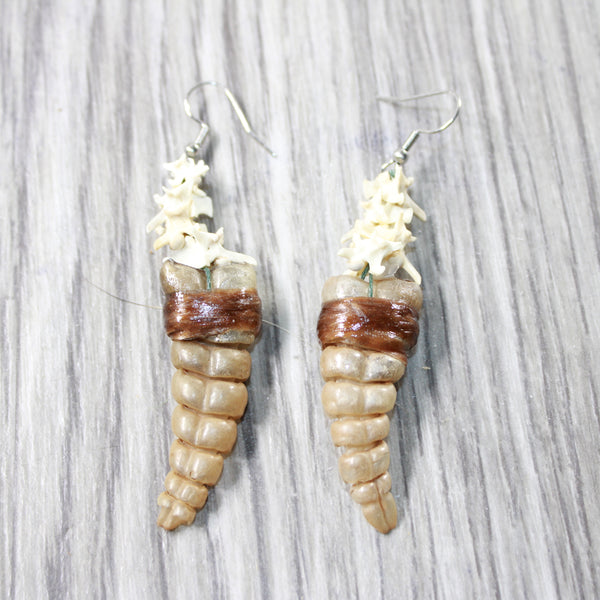 Rattlesnake Rattle Plus Vertebrae Earrings  #6758  Mountain Man Earrings