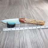 Cholla Cactus Wood Handle Opalite Blade Ornamental Knife #21367