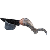 Goat Horn Handle Obsidian  Blade Ornamental Knife #22667