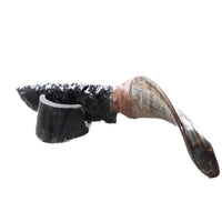 Goat Horn Handle Obsidian Blade Ornamental Knife #9958  Mountain Man Knife