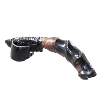 Impala Horn Handle Obsidian Blade Ornamental Knife #9958  Mountain Man Knife