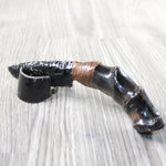 Impala Horn Handle Obsidian Blade Ornamental Knife #9958  Mountain Man Knife