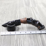 Impala Horn Handle Obsidian Blade Ornamental Knife #9958  Mountain Man Knife