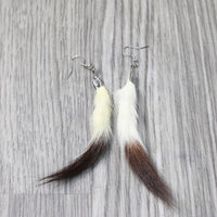 Ermine Tail Earrings  #6958  Mountain Man Earrings