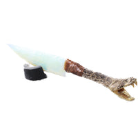 Rattlesnake Head Handle Opalite Blade Ornamental Knife #caldw     Mountain Man Knife