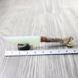 Rattlesnake Head Handle Opalite Blade Ornamental Knife #caldw     Mountain Man Knife