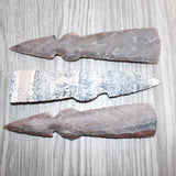 3 Stone Ornamental Tomahawk Heads #067    Agate Jasper Ax Axe Hatchet