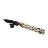 Cholla Cactus Wood Handle Obsidian Blade Ornamental Knife #0158  Mountain Man Knife