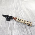 Cholla Cactus Wood Handle Obsidian Blade Ornamental Knife #0158  Mountain Man Knife