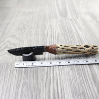 Cholla Cactus Wood Handle Obsidian Blade Ornamental Knife #0158  Mountain Man Knife