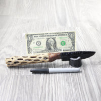 Cholla Cactus Wood Handle Obsidian Blade Ornamental Knife #0158  Mountain Man Knife