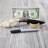 Rabbit Foot Handle Obsidian Blade Ornamental Knife #2349 Mountain Man Knife