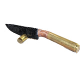 50 Cal Shell Casing Handle Obsidian  Blade Ornamental Knife #23767