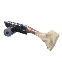 Moose Antler Handle Obsidian Blade Ornamental Knife #1159  Mountain Man Knife
