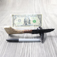 Moose Antler Handle Obsidian Blade Ornamental Knife #1159  Mountain Man Knife