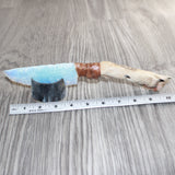 Coyote Foot Handle Opalite Blade Ornamental Knife # 27467
