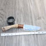 Coyote Foot Handle Opalite Blade Ornamental Knife # 27467