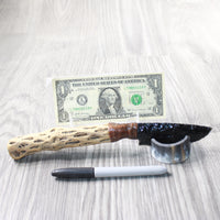 Cholla Cactus Wood Handle Obsidian Blade Ornamental Knife #3158  Mountain Man Knife