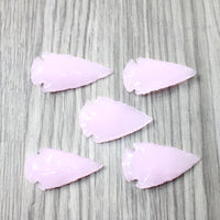 5 Large Glass Ornamental Arrowheads  #4159     Arrowhead