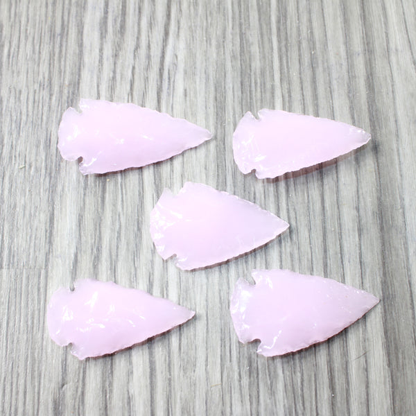 5 Large Glass Ornamental Arrowheads  #4159     Arrowhead