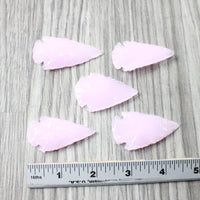 5 Large Glass Ornamental Arrowheads  #4159     Arrowhead