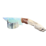 Coyote Foot Handle Opalite Blade Ornamental Knife # 27367