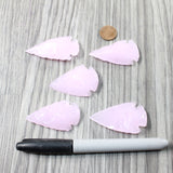 5 Large Glass Ornamental Arrowheads  #4159     Arrowhead