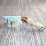 Coyote Foot Handle Opalite Blade Ornamental Knife # 27367
