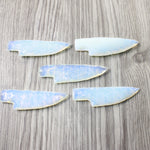 5 Small Opalite Ornamental Knife Blades  #1259    Mountain Man Knife