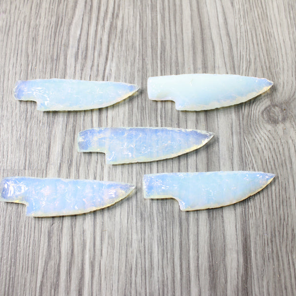 5 Small Opalite Ornamental Knife Blades  #1259    Mountain Man Knife