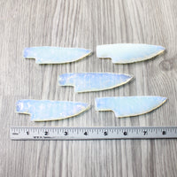 5 Small Opalite Ornamental Knife Blades  #1259    Mountain Man Knife