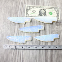 5 Small Opalite Ornamental Knife Blades  #1259    Mountain Man Knife