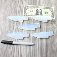 5 Small Opalite Ornamental Knife Blades  #1259    Mountain Man Knife