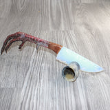 Turkey Foot Handle Opalite Blade Ornamental Knife # 26167