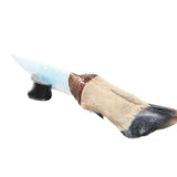 Deer Foot Handle Opalite Blade Ornamental Knife #9259     Mountain Man Knife