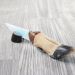 Deer Foot Handle Opalite Blade Ornamental Knife #9259     Mountain Man Knife