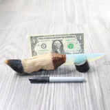Deer Foot Handle Opalite Blade Ornamental Knife #9259     Mountain Man Knife