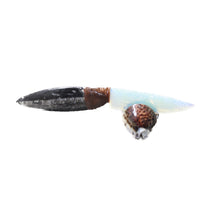Orthoceras Fossil Handle Opalite Blade Ornamental Knife #0359     Mountain Man Knife