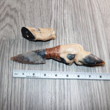 Deer Foot Handle Stone Blade Ornamental Knife # 23267