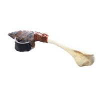 Turkey Bone Handle Stone Blade Ornamental Knife #2649 Mountain Man Knife