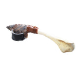 Turkey Bone Handle Stone Blade Ornamental Knife #2649 Mountain Man Knife