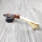 Turkey Bone Handle Stone Blade Ornamental Knife #2649 Mountain Man Knife