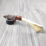 Turkey Bone Handle Stone Blade Ornamental Knife #2649 Mountain Man Knife