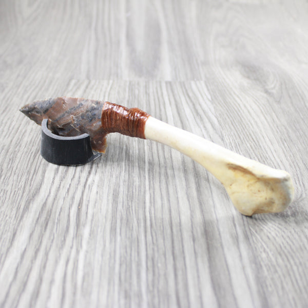 Turkey Bone Handle Stone Blade Ornamental Knife #2649 Mountain Man Knife