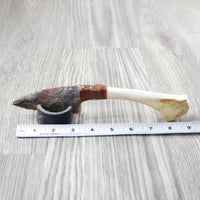 Turkey Bone Handle Stone Blade Ornamental Knife #2649 Mountain Man Knife